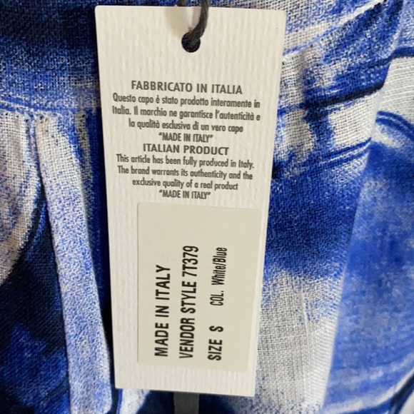 NWT 100% Linen Piazza Del Tempio Top - Picture 5 of 9